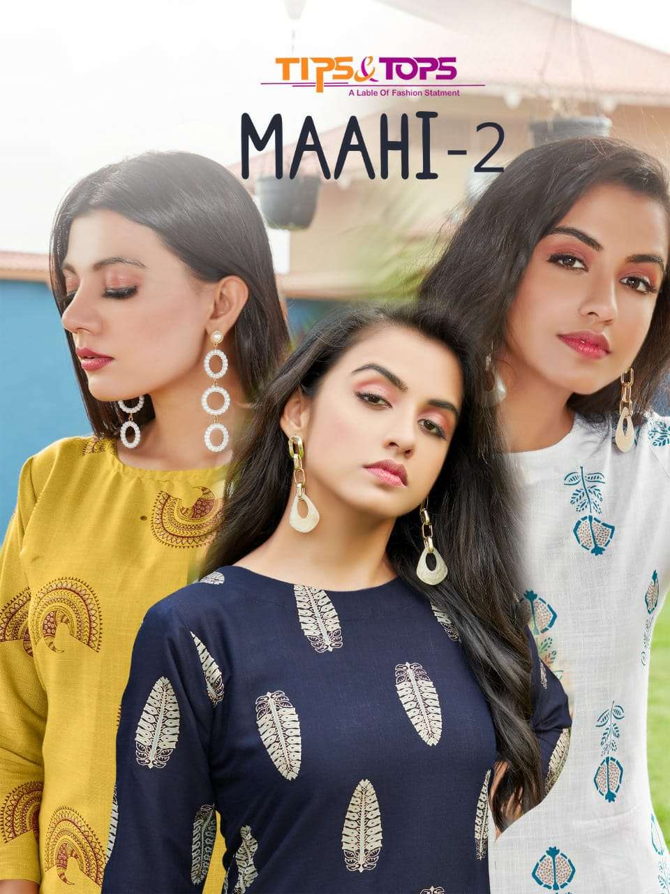 TIPS & TOPS PRESENTS MAAHI VOL 2 RAYON SLUB FOIL PRINT WHOLESALE KURTI WITH PLAZZO